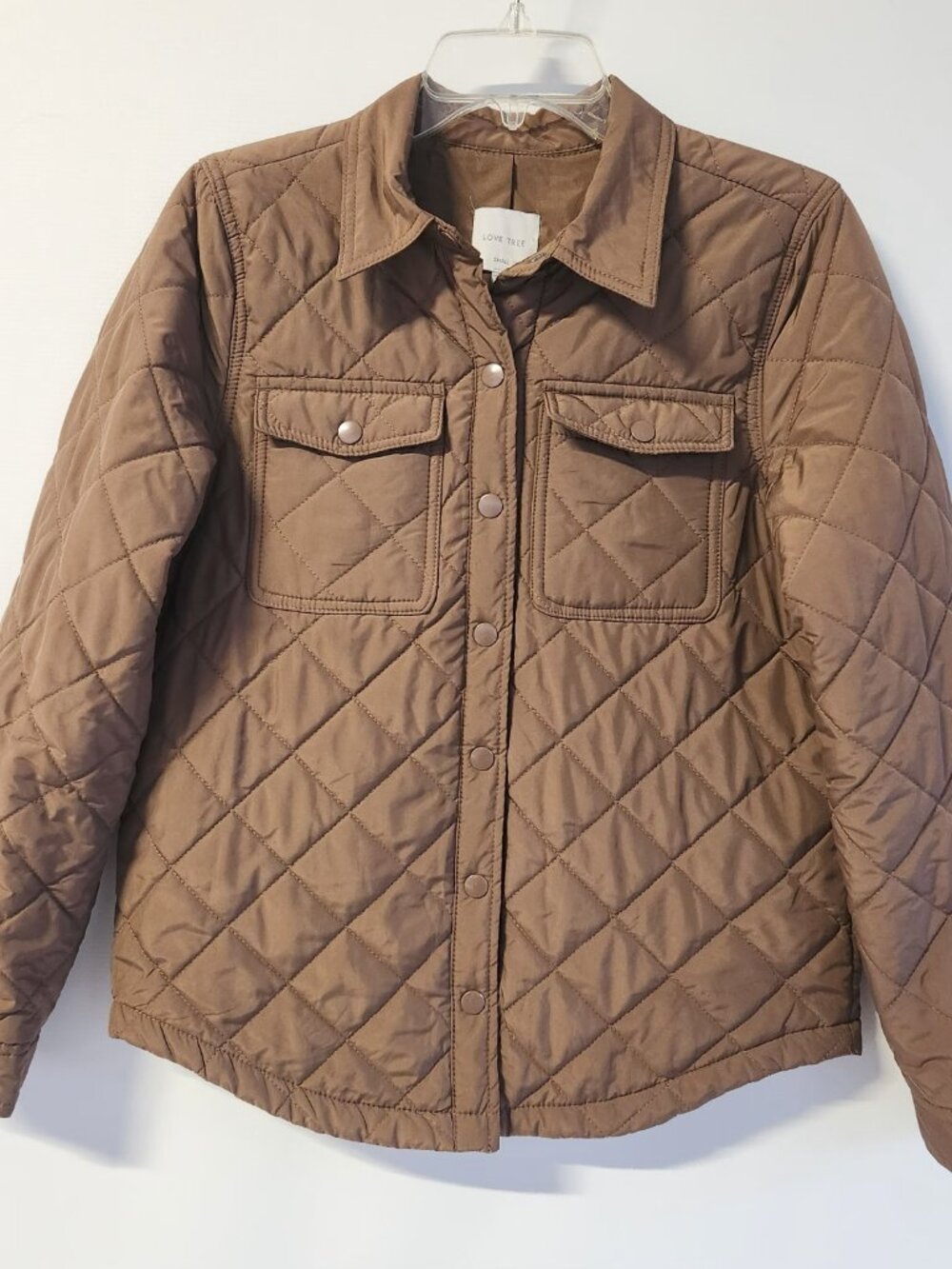 🍂Love Tree Quilted Snap Button Jacket Small Fall Layering Essential🍂